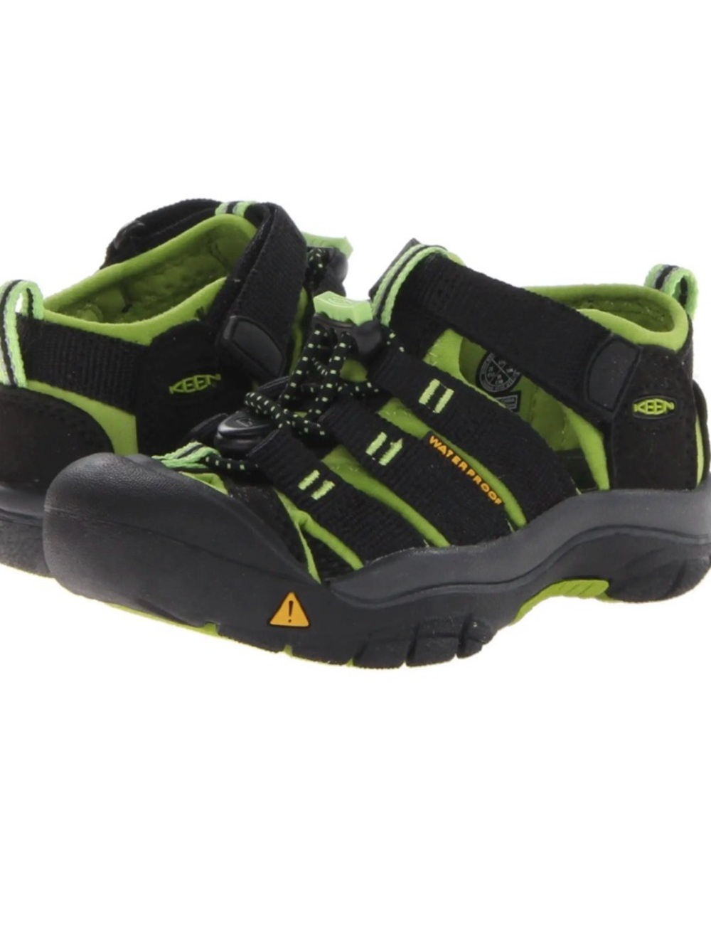Keen Kids Black and Lime Green Newport H2 Sandals